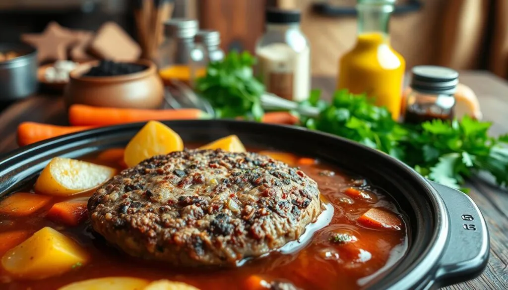 Hamburger Beef Crockpot
